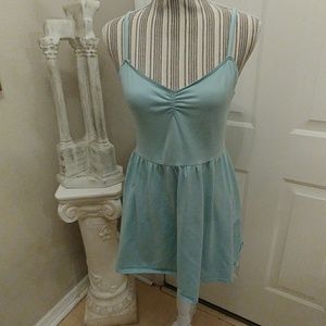 3/$25- Forever 21 Tiffany Blue Tunic Tank Top